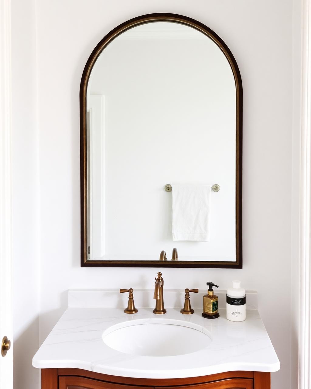 Premium badkamer detail met arched mirror